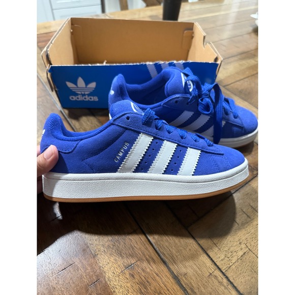 adidas Other - Adidas Campus 00s J Lucid Blue Suede Sneakers Kids Size 5 Gum Sole